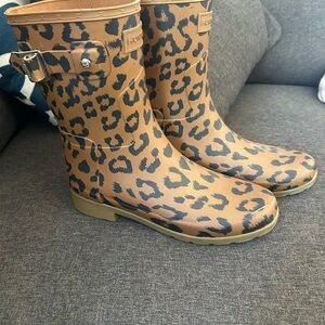 Hunter Leopard Print Women's Rain Boots